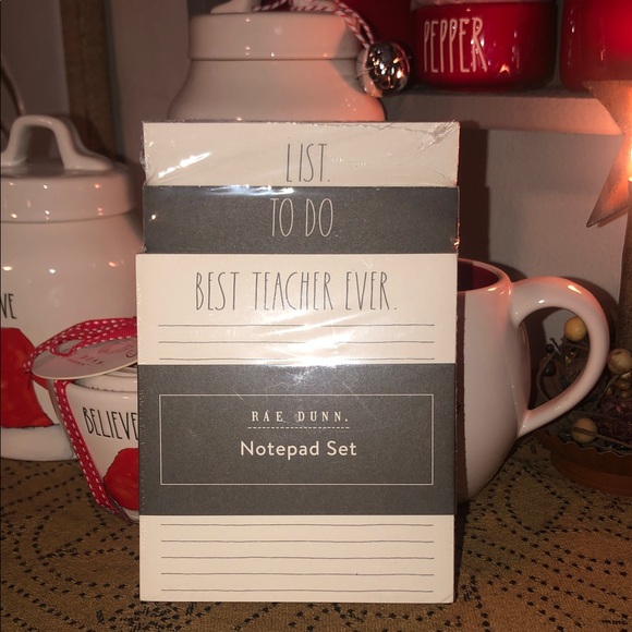 Rae Dunn Other - Rae Dunn LIST. TO DO. BEST TEACHER EVER. Notepad Set of 3